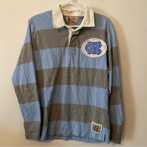 UNC Tar Heels Grey and Blue Rugby Shirt - IZOD